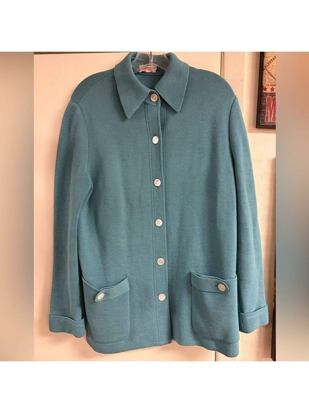 HADLEY - VINTAGE SEAFOAM GREEN Button-Up Cardigan